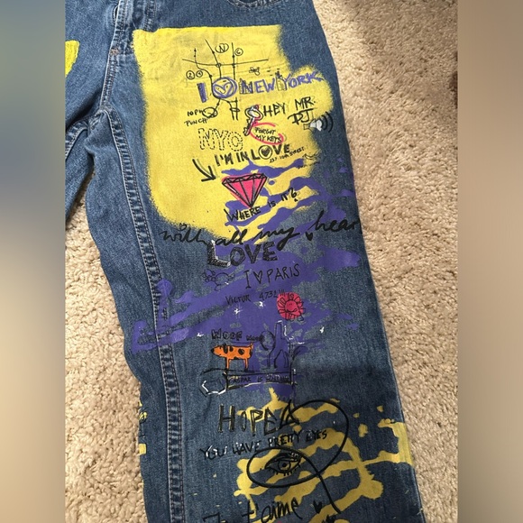 Painted Old Navy jeans - Picture 9 of 10